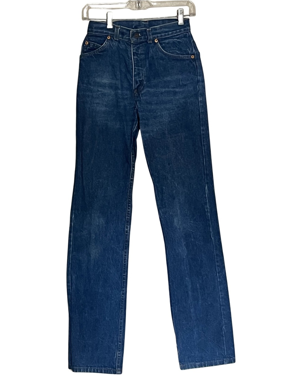 Vintage 70’s-80’s mid rise mom straight leg cotton white tab Levis denim 24x44